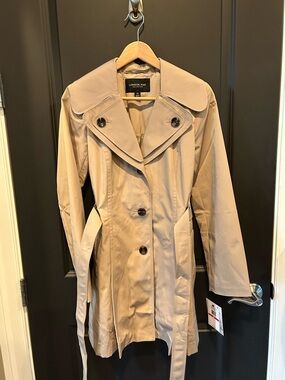 London Fog Classic Beige Trench with Belted Waist